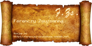 Ferenczy Zsuzsanna névjegykártya